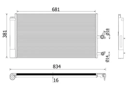 Kondensator, Klimaanlage MAHLE AC 890 000P Bild Kondensator, Klimaanlage MAHLE AC 890 000P
