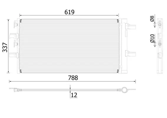 Kondensator, Klimaanlage MAHLE AC 894 000P