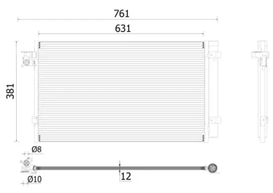 Kondensator, Klimaanlage MAHLE AC 896 000P Bild Kondensator, Klimaanlage MAHLE AC 896 000P