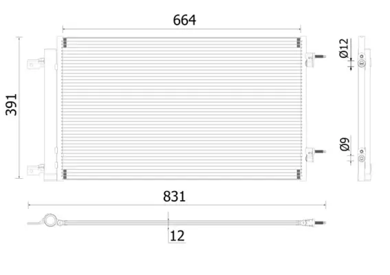 Kondensator, Klimaanlage MAHLE AC 901 000P
