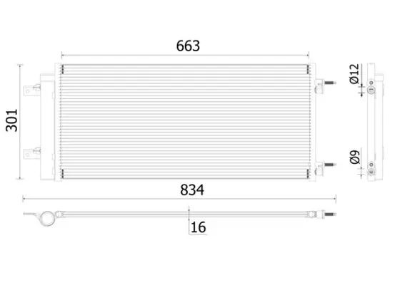 Kondensator, Klimaanlage MAHLE AC 902 000P