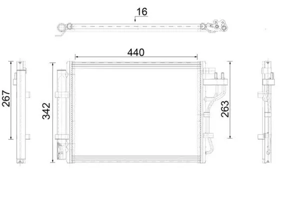 Kondensator, Klimaanlage MAHLE AC 917 000P
