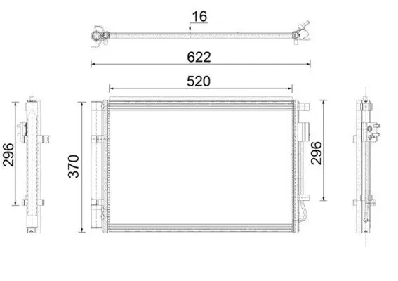 Kondensator, Klimaanlage MAHLE AC 918 000P