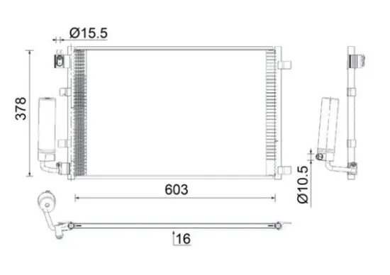 Kondensator, Klimaanlage MAHLE AC 923 000S Bild Kondensator, Klimaanlage MAHLE AC 923 000S