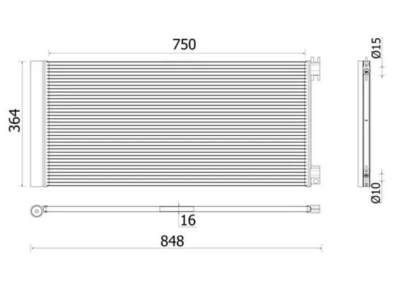 Kondensator, Klimaanlage MAHLE AC 925 000P