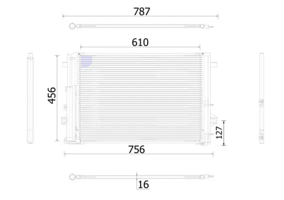 Kondensator, Klimaanlage MAHLE AC 933 000S