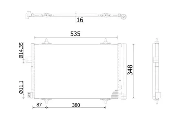 Kondensator, Klimaanlage MAHLE AC 938 000S Bild Kondensator, Klimaanlage MAHLE AC 938 000S