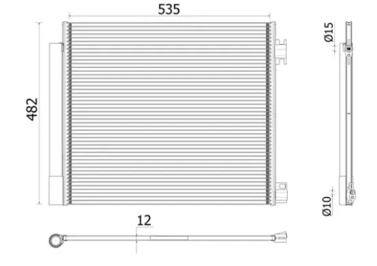 Kondensator, Klimaanlage MAHLE AC 944 000P Bild Kondensator, Klimaanlage MAHLE AC 944 000P
