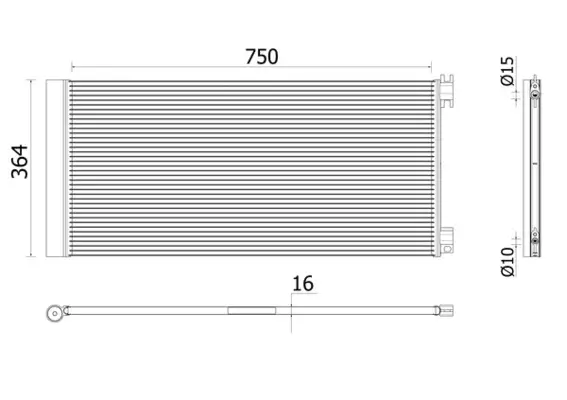 Kondensator, Klimaanlage MAHLE AC 945 000P
