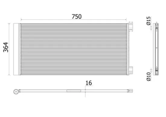 Kondensator, Klimaanlage MAHLE AC 945 000P Bild Kondensator, Klimaanlage MAHLE AC 945 000P