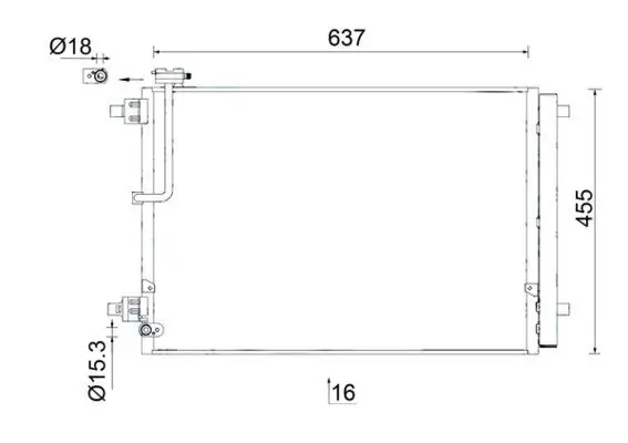 Kondensator, Klimaanlage MAHLE AC 949 000S