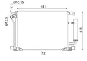 Kondensator, Klimaanlage MAHLE AC 953 000S