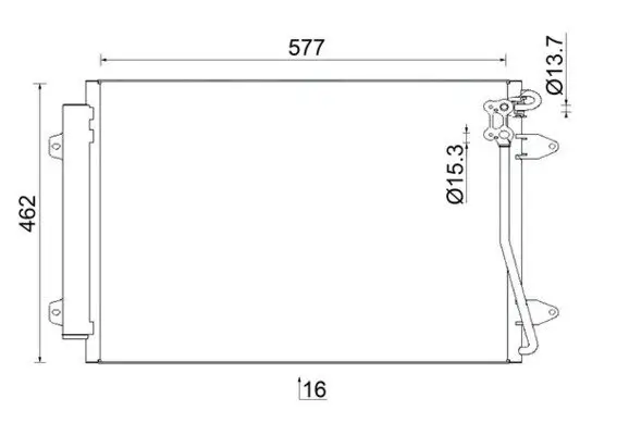 Kondensator, Klimaanlage MAHLE AC 954 000S