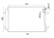 Kondensator, Klimaanlage MAHLE AC 954 000S