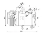 Kompressor, Klimaanlage 12 V MAHLE ACP 1467 000P