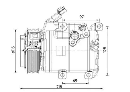 Kompressor, Klimaanlage 12 V MAHLE ACP 1467 000P Bild Kompressor, Klimaanlage 12 V MAHLE ACP 1467 000P