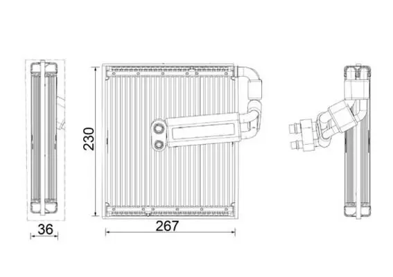 Verdampfer, Klimaanlage MAHLE AE 26 000P