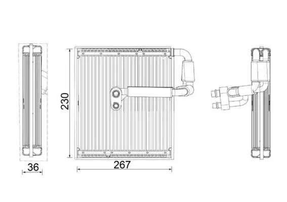 Verdampfer, Klimaanlage MAHLE AE 27 000P