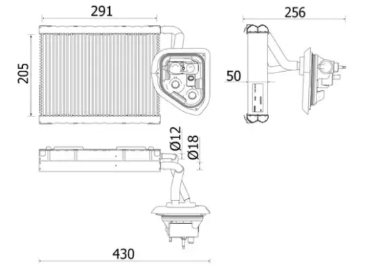 Verdampfer, Klimaanlage MAHLE AE 160 000P Bild Verdampfer, Klimaanlage MAHLE AE 160 000P