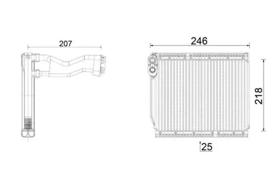 Verdampfer, Klimaanlage MAHLE AE 161 000P