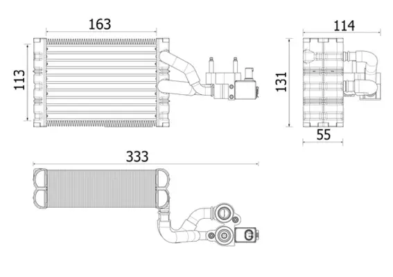 Verdampfer, Klimaanlage MAHLE AE 162 000P