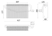 Verdampfer, Klimaanlage MAHLE AE 163 000P