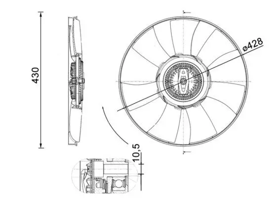 Lüfter, Motorkühlung MAHLE CFF 529 000P