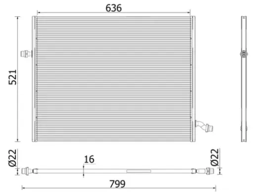 Niedertemperaturkühler, Ladeluftkühler MAHLE CIR 36 000P Bild Niedertemperaturkühler, Ladeluftkühler MAHLE CIR 36 000P