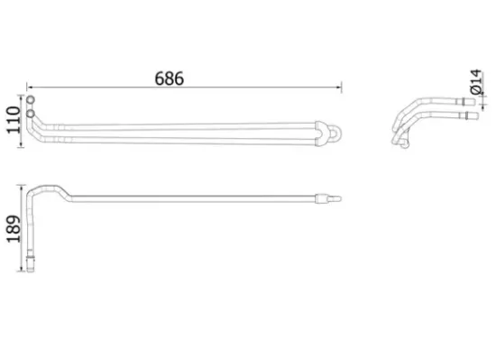 Ölkühler, Lenkung MAHLE CLC 95 000P Bild Ölkühler, Lenkung MAHLE CLC 95 000P