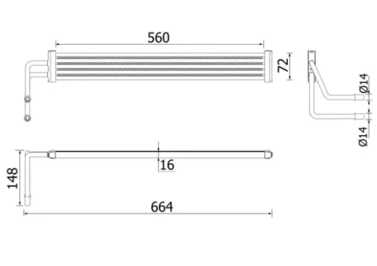 Ölkühler, Lenkung MAHLE CLC 97 000P Bild Ölkühler, Lenkung MAHLE CLC 97 000P