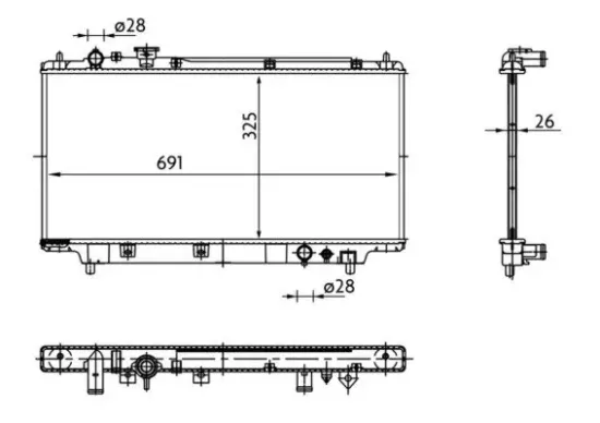 Kühler, Motorkühlung MAHLE CR 183 000S Bild Kühler, Motorkühlung MAHLE CR 183 000S