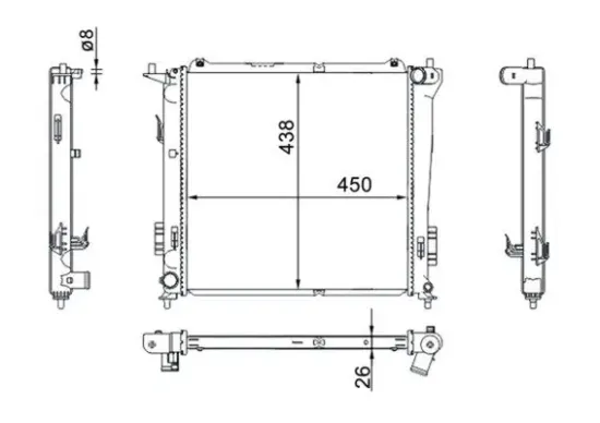 Kühler, Motorkühlung MAHLE CR 1367 000S Bild Kühler, Motorkühlung MAHLE CR 1367 000S