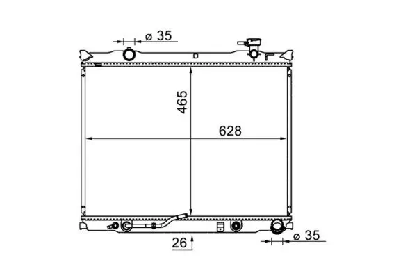 Kühler, Motorkühlung MAHLE CR 1581 000S
