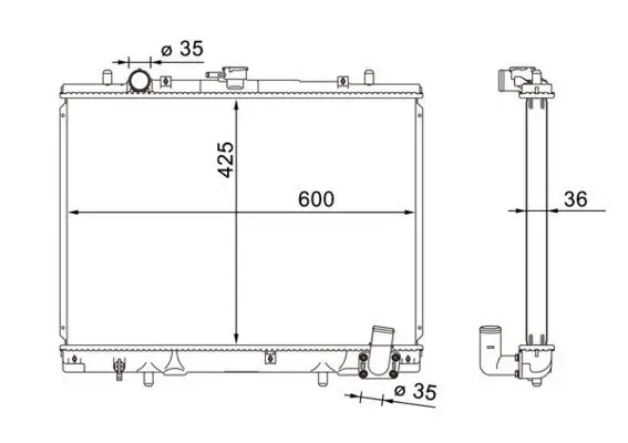 Kühler, Motorkühlung MAHLE CR 1608 000S
