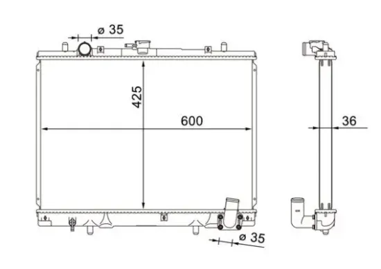 Kühler, Motorkühlung MAHLE CR 1608 000S Bild Kühler, Motorkühlung MAHLE CR 1608 000S