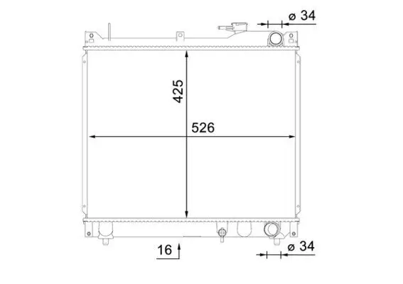 Kühler, Motorkühlung MAHLE CR 1659 000S