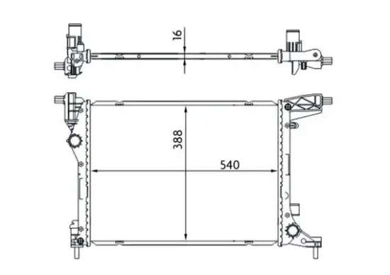 Kühler, Motorkühlung MAHLE CR 1663 000S Bild Kühler, Motorkühlung MAHLE CR 1663 000S