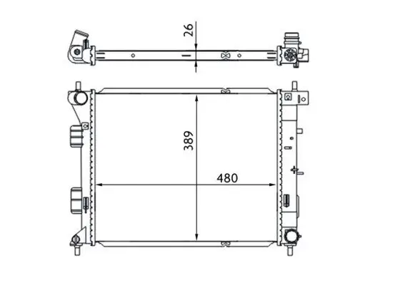 Kühler, Motorkühlung MAHLE CR 1693 000S