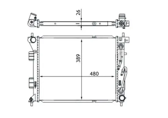 Kühler, Motorkühlung MAHLE CR 1694 000S Bild Kühler, Motorkühlung MAHLE CR 1694 000S