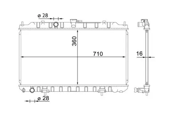 Kühler, Motorkühlung MAHLE CR 1702 000S