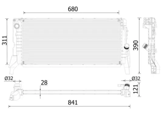 Kühler, Motorkühlung MAHLE CR 2310 000P Bild Kühler, Motorkühlung MAHLE CR 2310 000P