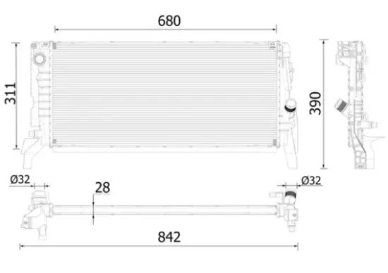 Kühler, Motorkühlung MAHLE CR 2311 000P Bild Kühler, Motorkühlung MAHLE CR 2311 000P