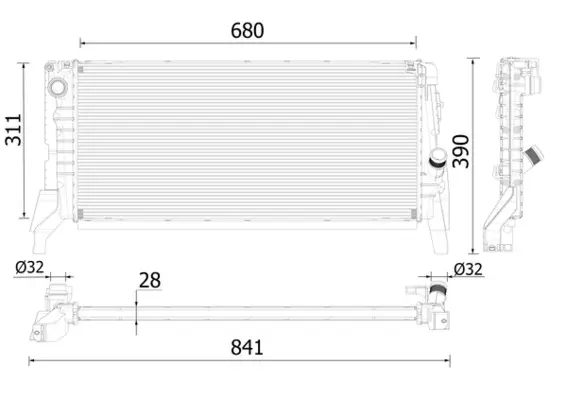 Kühler, Motorkühlung MAHLE CR 2312 000P