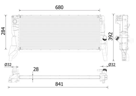 Kühler, Motorkühlung MAHLE CR 2313 000P