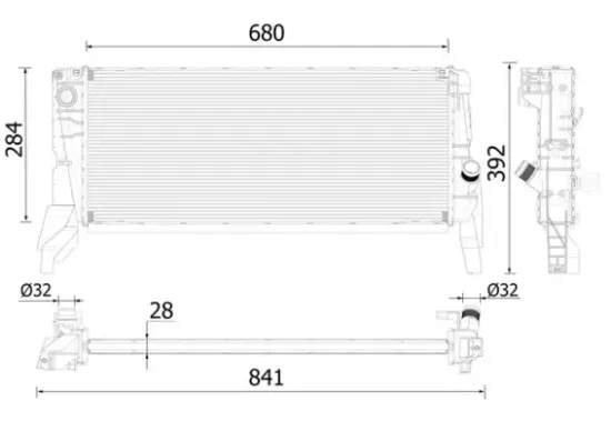 Kühler, Motorkühlung MAHLE CR 2313 000P Bild Kühler, Motorkühlung MAHLE CR 2313 000P