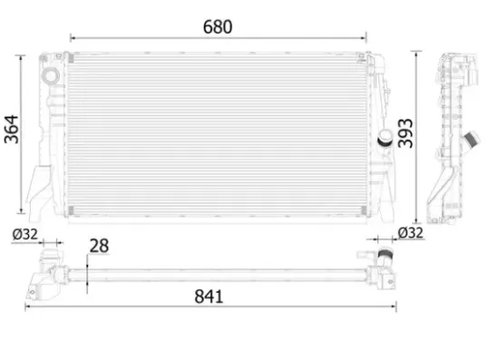 Kühler, Motorkühlung MAHLE CR 2314 000P Bild Kühler, Motorkühlung MAHLE CR 2314 000P