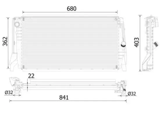 Kühler, Motorkühlung MAHLE CR 2316 000P Bild Kühler, Motorkühlung MAHLE CR 2316 000P