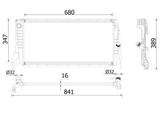 Kühler, Motorkühlung MAHLE CR 2317 000P
