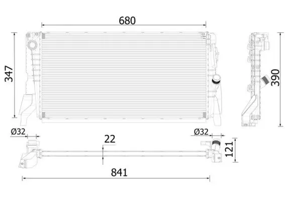 Kühler, Motorkühlung MAHLE CR 2318 000P