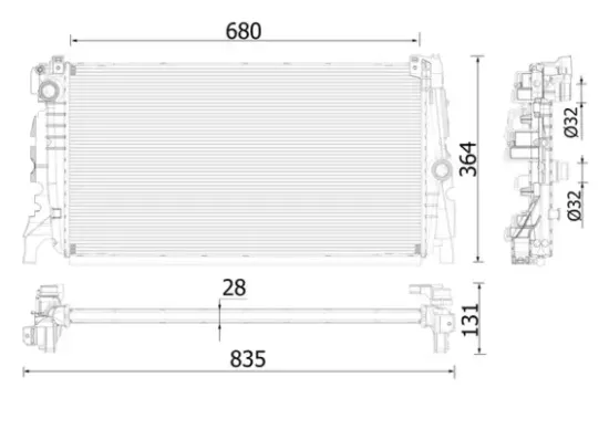 Kühler, Motorkühlung MAHLE CR 2323 000P Bild Kühler, Motorkühlung MAHLE CR 2323 000P